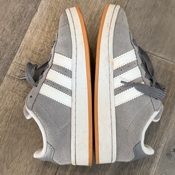 Adidas Classic Gray and White Campus Sneakers - Picture 7 of 10